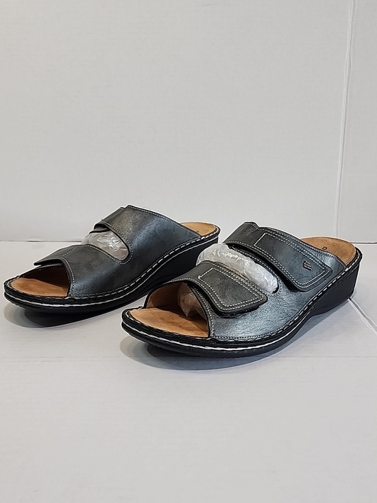 Finn Comfort Shoes - Finn Comfort Jamaica Volcano Pewter Slide Sandals EUR 42